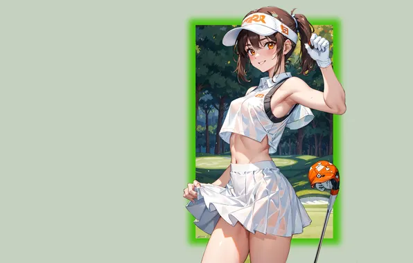 Girl, sexy, golf, anime, pretty, babe, cute, sports