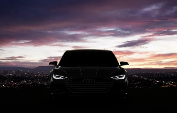 Картинка Concept, ночь, Audi, купе, Coupe, 2014, Prologue