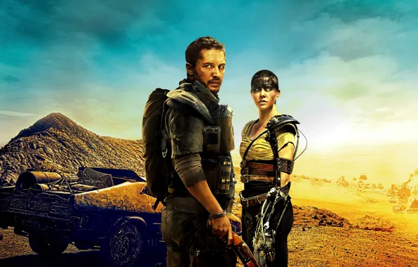 Фильм, Charlize Theron, Tom Hardy, 2015, Безумный Макс: Дорога ярости, Mad Max : Fury Road