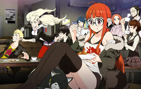 Игра, аниме, арт, персонажи, Persona 5, Персона 5