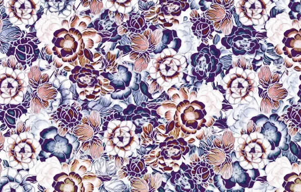 Цветы, фон, текстура, Pattern, Floral