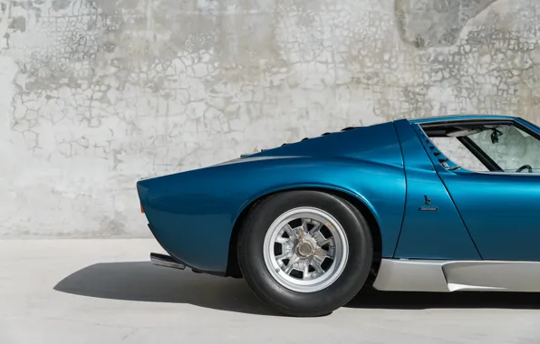 Крупный план, Lamborghini, колесо, ламбо, 1970, Miura, Lamborghini Miura P400 S