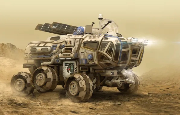Транспорт, Igor Sobolevsky, Mars Exploration Vehicle, MEV 02, mars backplate