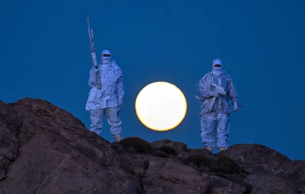 Mountain, Full Moon, Turkish Army