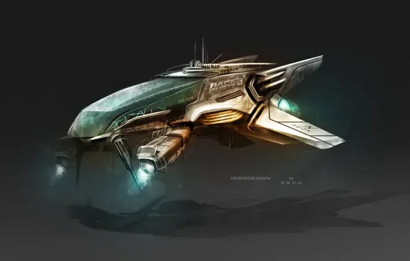 Рисунок, Корабль, Фон, Арт, Art, Фантастика, Yasid Design, Yasid Oozeear