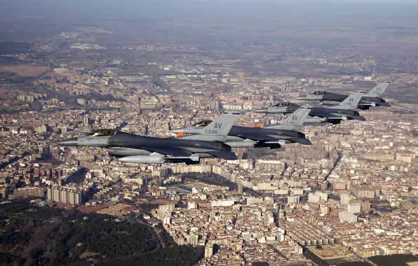 Испания, F-16, Сарагоса, около военной базы