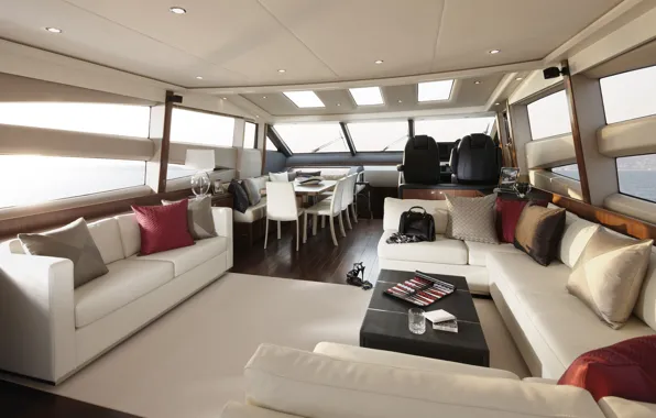 Luxury, yacht, salon, motor