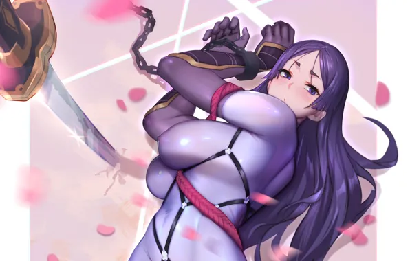 Sword, boobs, big, breast, katana, ken, blade, tits