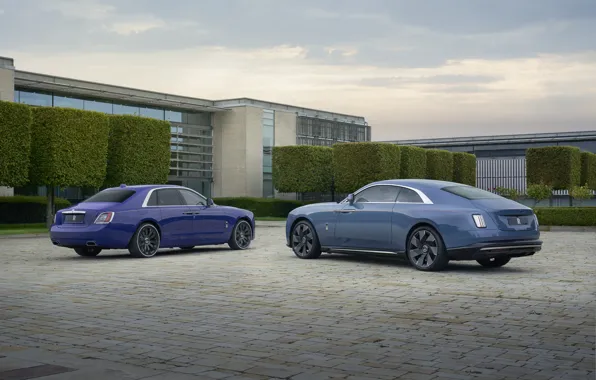 Картинка Rolls-Royce, cars, Spectre, rear view, Rolls-Royce Spectre