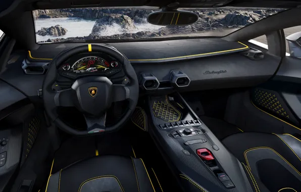 Картинка Lamborghini, торпедо, салон автомобиля, Lamborghini Autentica