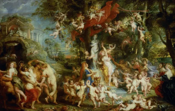 Картинка картина, Питер Пауль Рубенс, мифология, Pieter Paul Rubens, Праздник Венеры