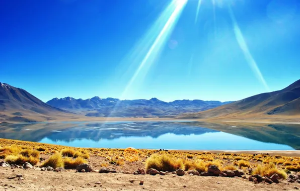 Картинка горы, природа, озеро, фото, пустыня, Атакама