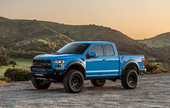 Закат, Ford, Raptor, пикап, F-150, Hennessey, 2019, VelociRaptor V8