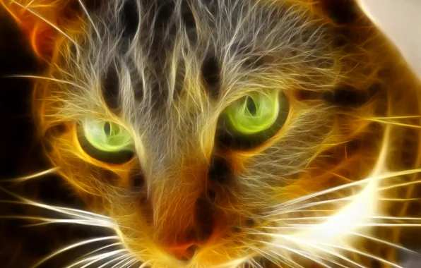 Кошка, глаза, кот, животное