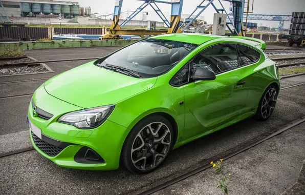 Opel, Green, Astra, Opc