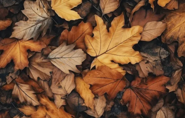 Картинка осень, листья, фон, close-up, yellow, background, autumn, leaves