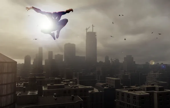 Red, white, sunset, jump, blue, speed, playstation, skies