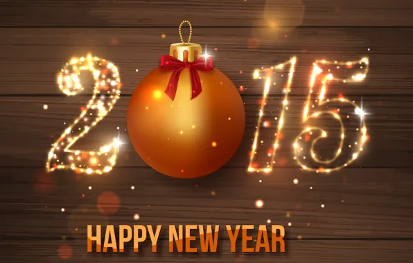 Картинка Новый Год, gold, New Year, Happy, sparkle, 2015
