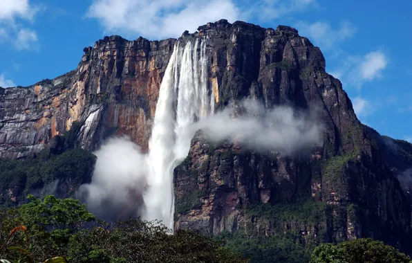 Водопад, Венесуэла, Южная Америка, Анхель, Национальный парк Канаима