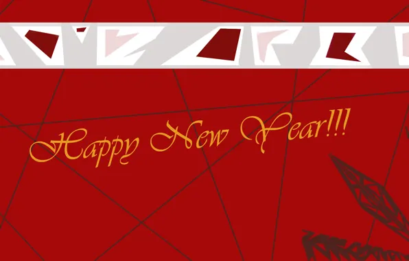 Красный, новый год, Red, Happy New Year, снежинка, поздравление, New Year, открытка