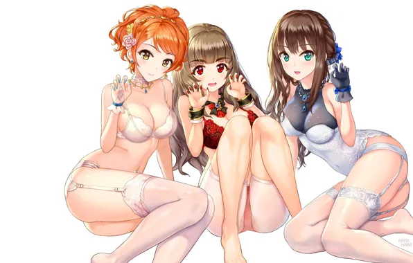 Shibuya rin, idolmaster cinderella girls, houjou karen, kamiya nao, hhama