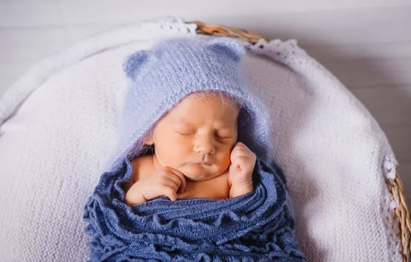 Лицо, сон, мальчик, спит, шапочка, Boy, Child, scarf