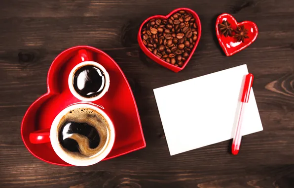 Любовь, сердце, кофе, love, cup, romantic, sweet, coffee