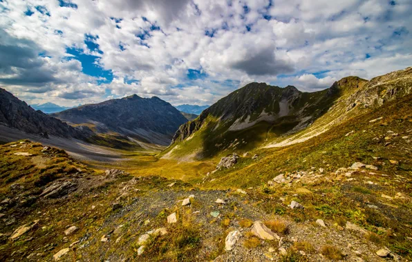 Картинка облака, горы, Швейцария