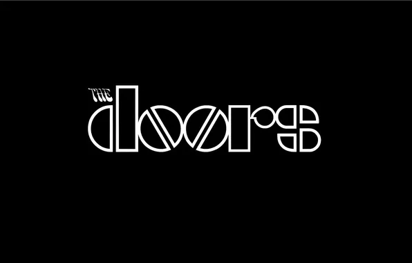 Музыка, надпись, логотип, группа, черный фон, The Doors