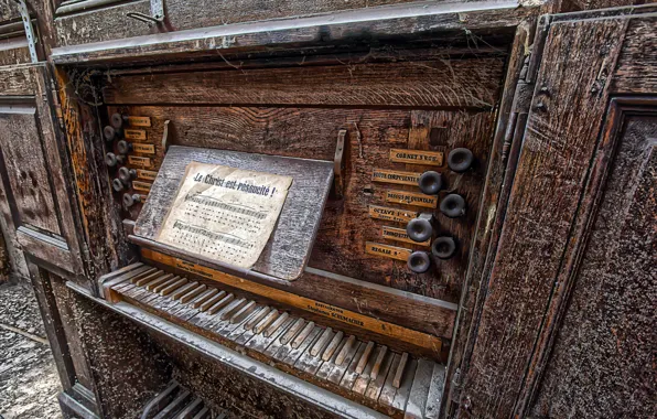 Ноты, музыка, орган