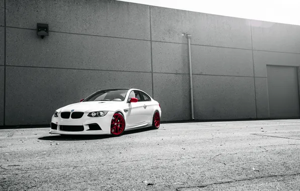 Белый, тюнинг, бмв, BMW, white, front, E92