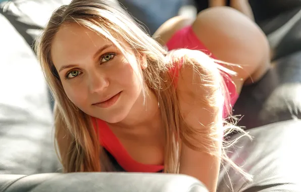 Девушка, фигура, ass, bodysuit, model, women, blonde, smiling