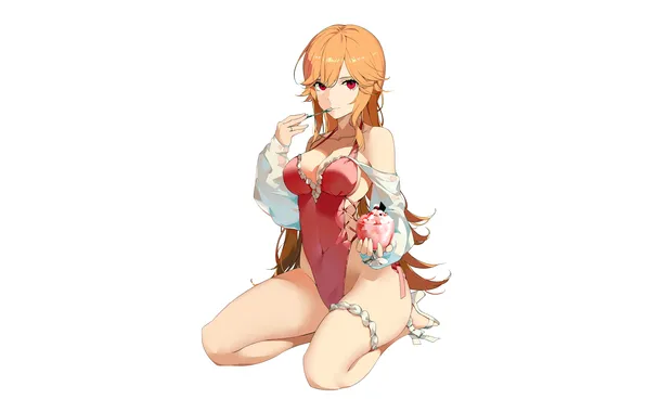 Girl, sexy, lingerie, cleavage, bodysuit, long hair, legs, boobs