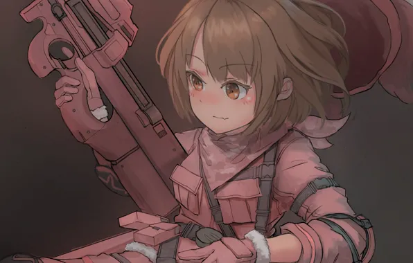 Оружие, солдат, девочка, Sword Art Online, Sword Art Online Alternative: Gun Gale Online