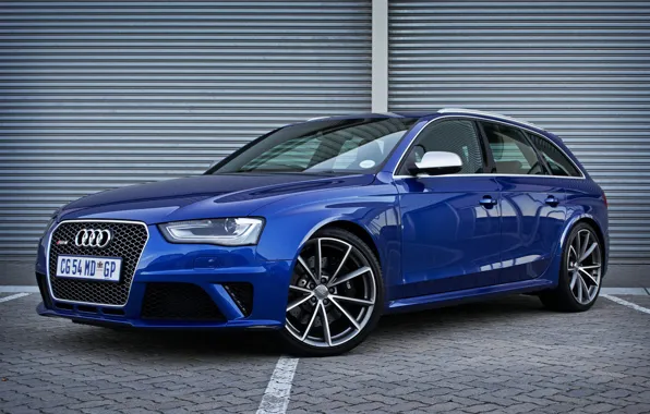 Audi, Blue, RS 4, Avant