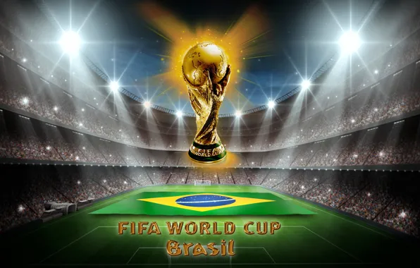Картинка футбол, golden, Бразилия, football, кубок мира, World Cup, Brasil, FIFA