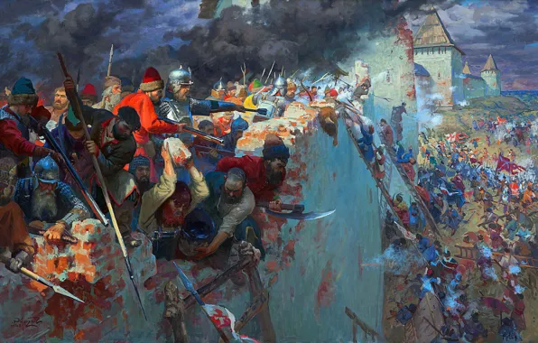 Солдаты, Битва, Воины, Русские, Смоленск, Оборона, Поляки, Оборона Смоленска 1609-1611