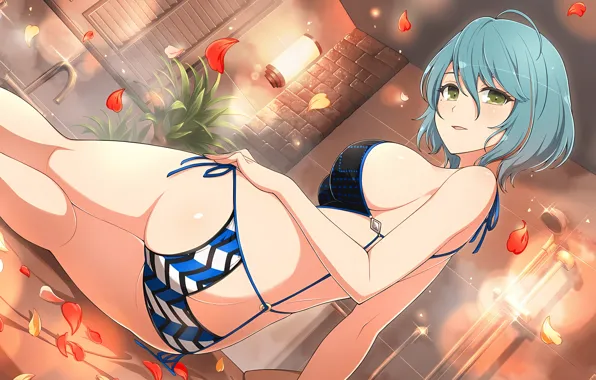 Girl, sexy, ass, cleavage, legs, boobs, anime, beautiful