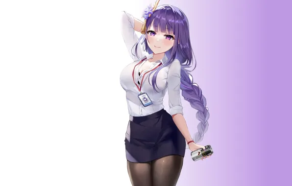 Kawaii, hot, sexy, anime, pretty, purple, drink, raiden