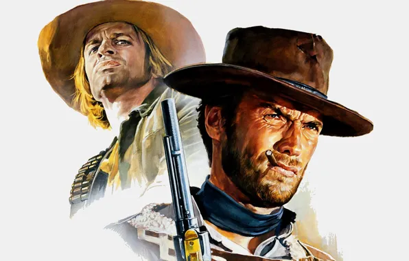Картинка cinema, gun, weapon, hat, 1965, man, movie, Clint Eastwood