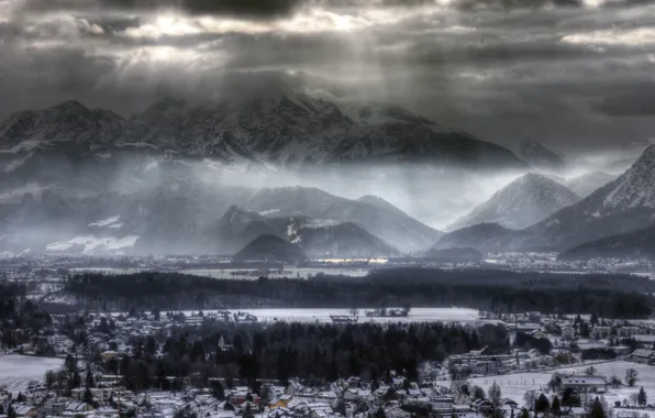 Свет, горы, буря, Альпы, light, storm, mountains, Alps