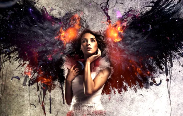 Девушка, ангел, красиво