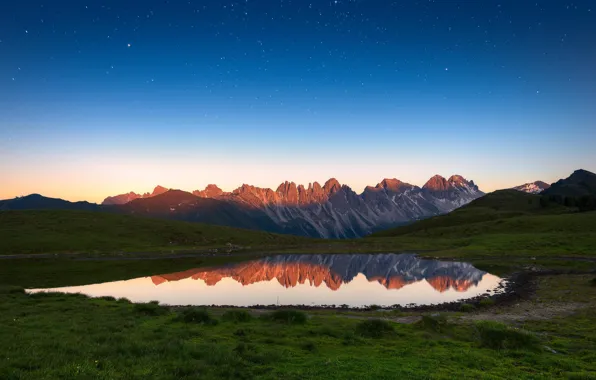 Картинка горы, природа, озеро, отражение