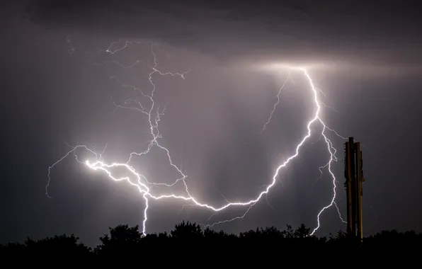 Storm, lightning, power, mother nature