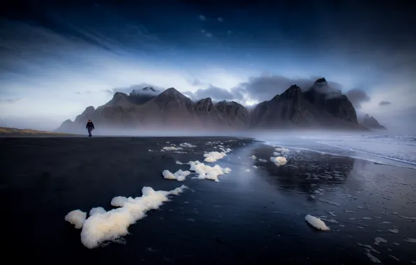 Beach, Iceland, Vestrahorn