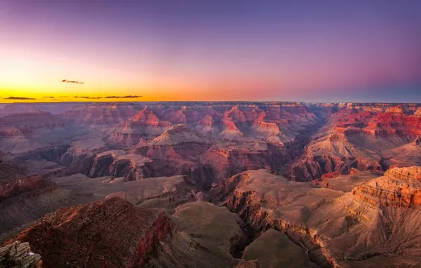 Sunset, usa, arizona, grand canyon