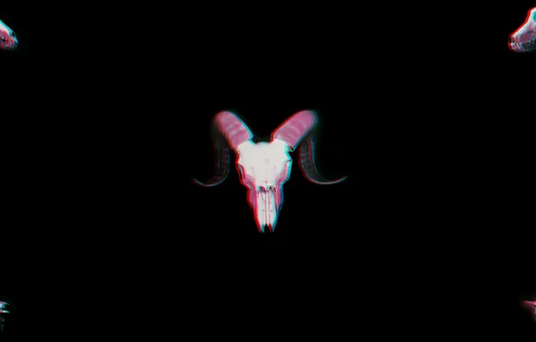 Минимализм, Черепа, Чёрный, Арт, Art, Black, Skull, Wallpaper