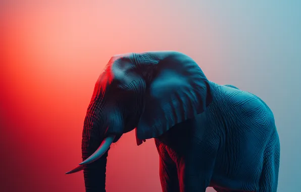 Design, shadows, elephant