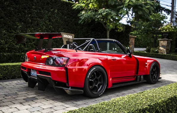 Roadster, Honda S2000, красный цвет, иномарка