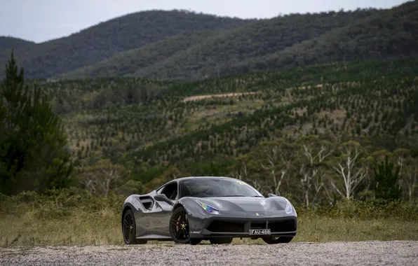 Картинка ferrari, феррари, GTB, 488